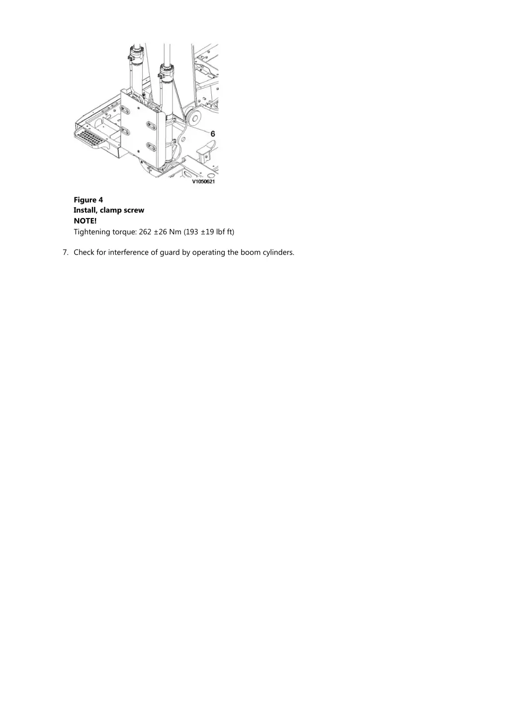 figure 4 install clamp screw note tightening