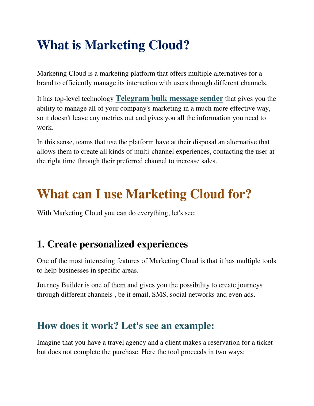 what is marketing cloud