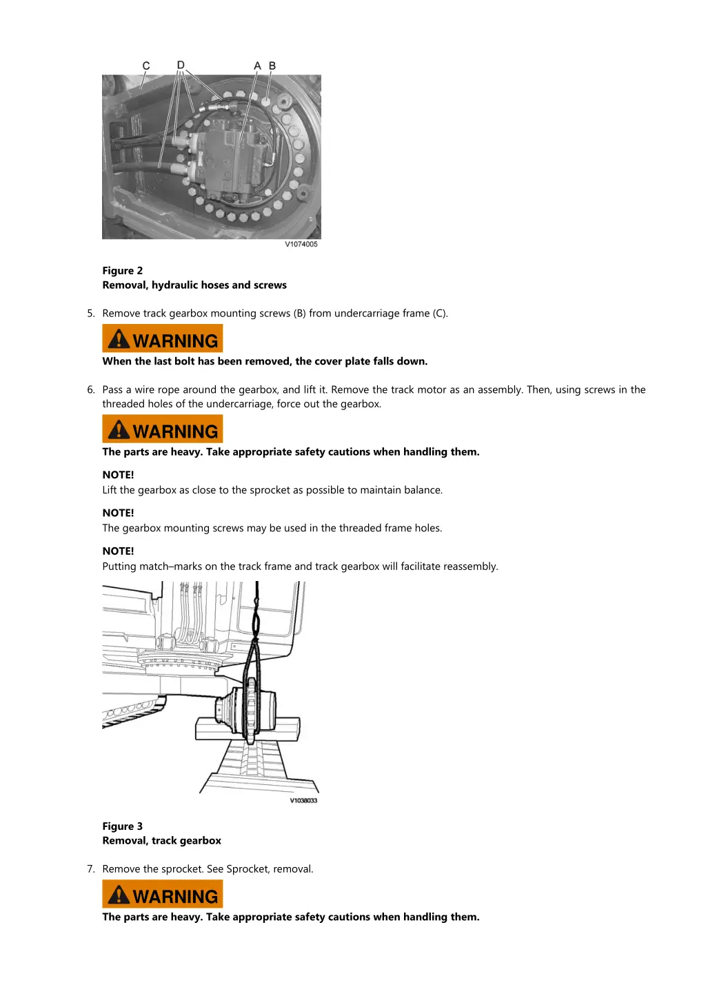 figure 2 removal hydraulic hoses and screws