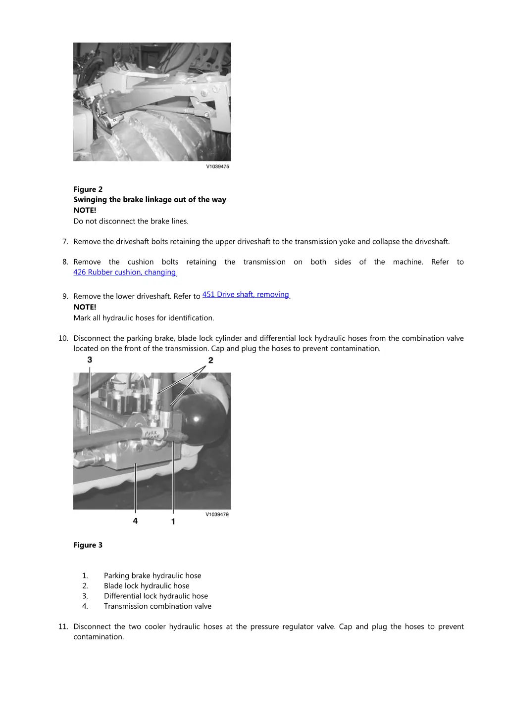 figure 2 swinging the brake linkage