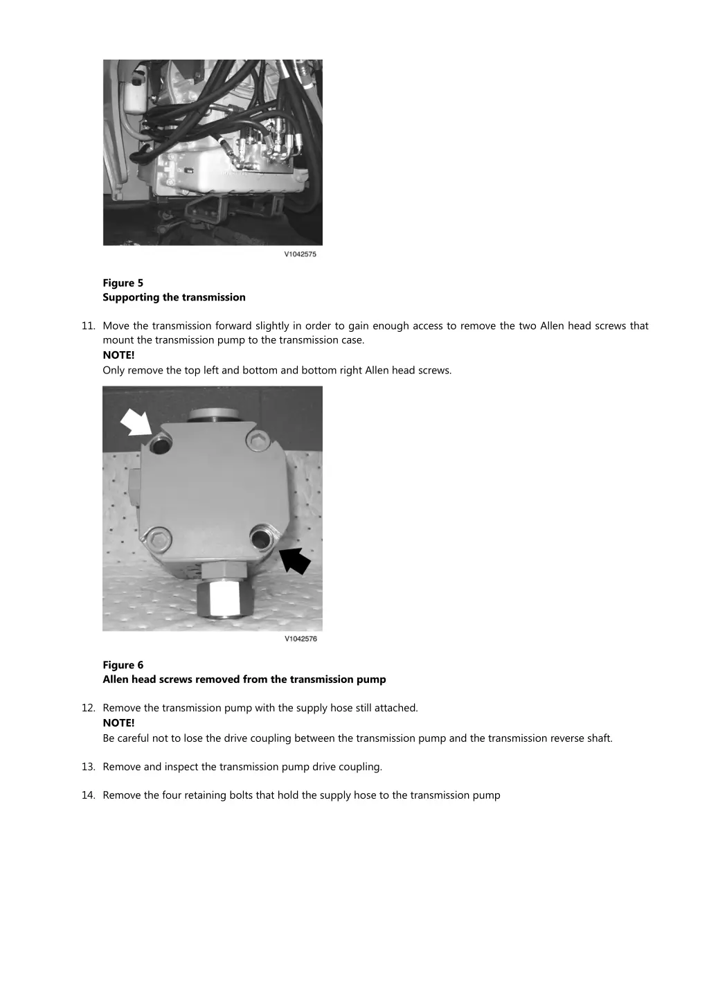 figure 5 supporting the transmission