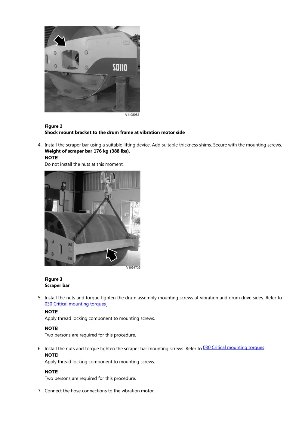 figure 2 shock mount bracket to the drum frame