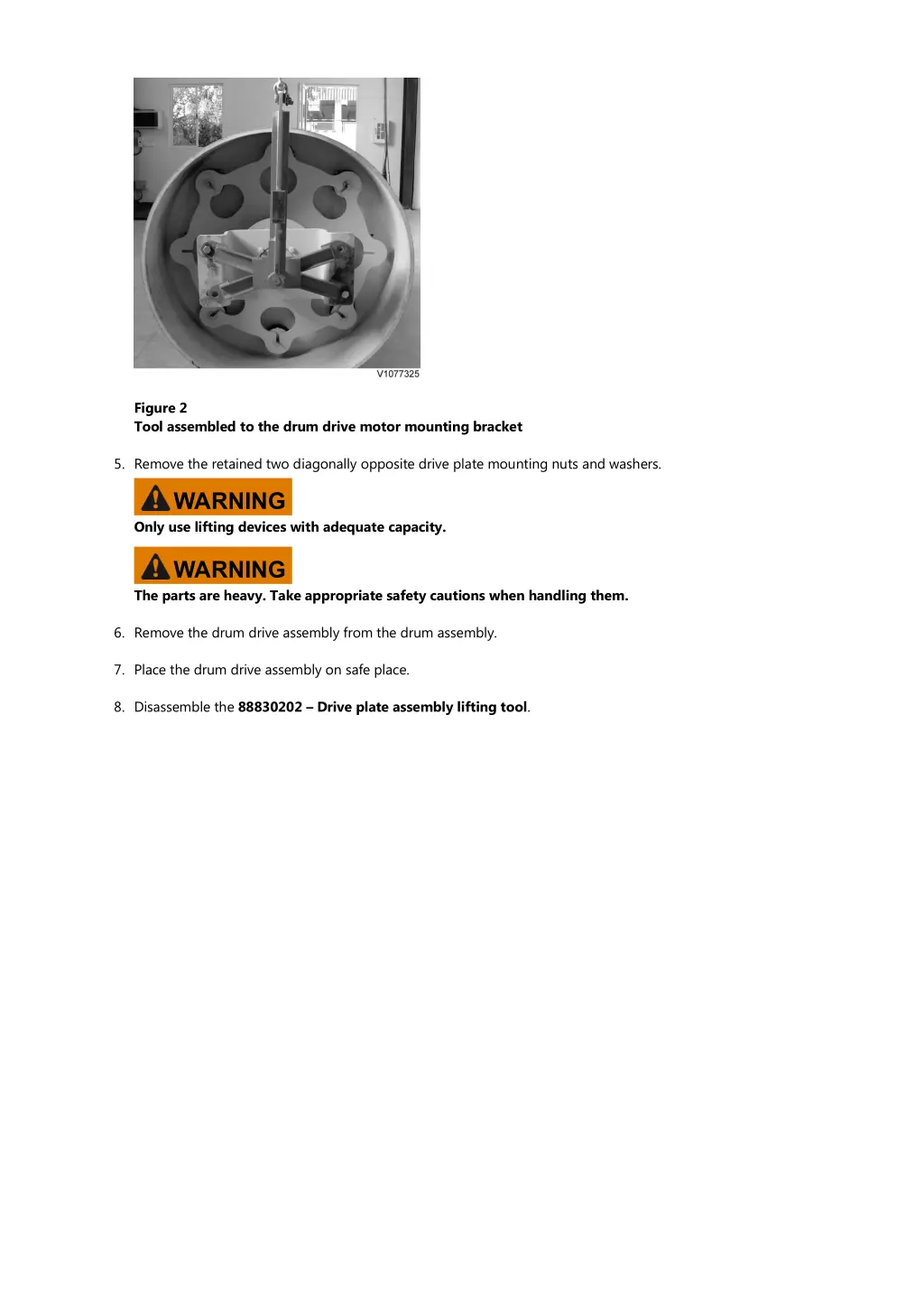 figure 2 tool assembled to the drum drive motor