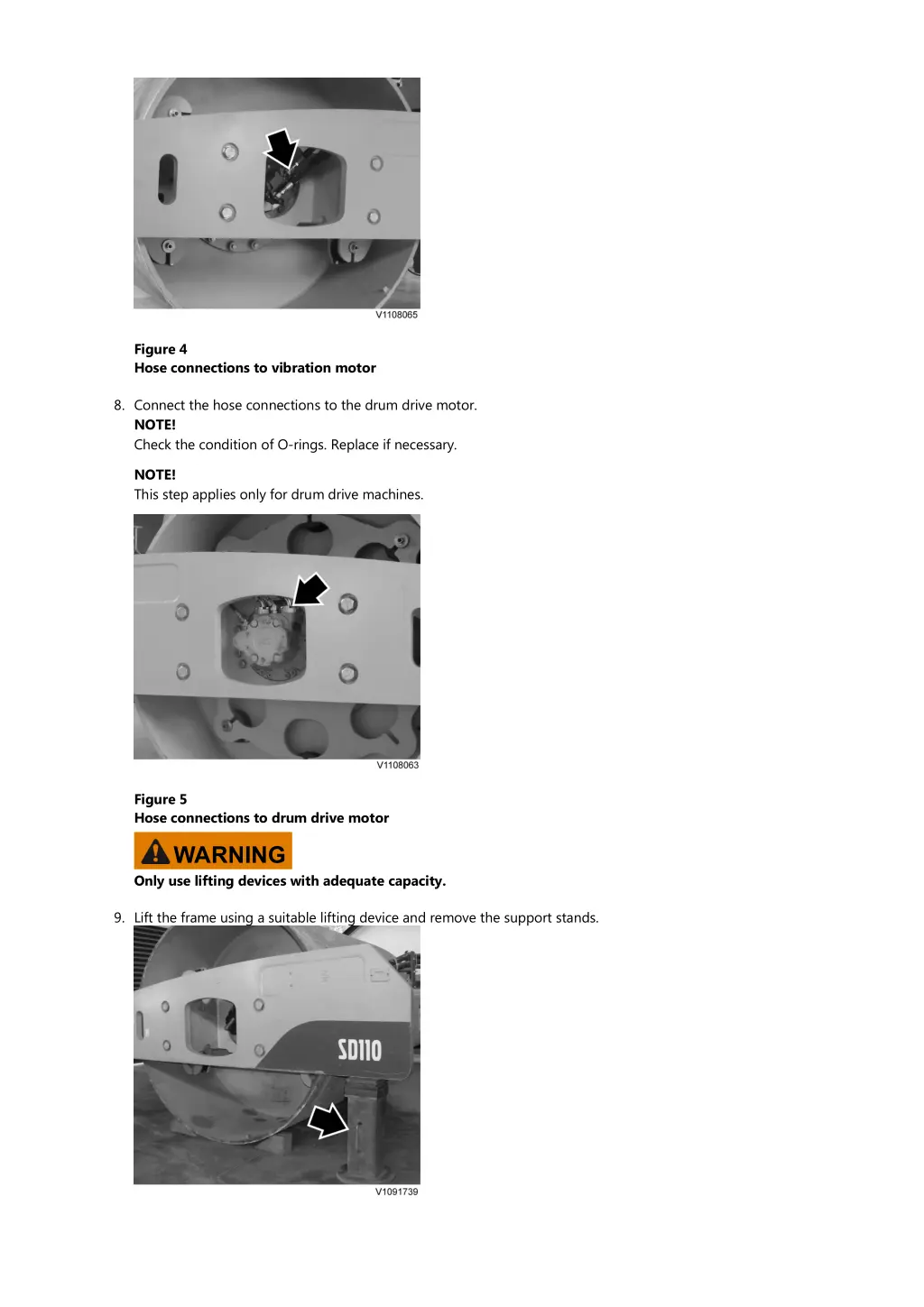 figure 4 hose connections to vibration motor