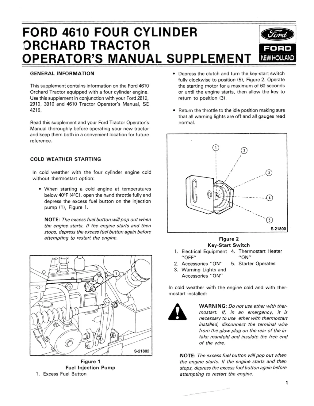 ford 4610 four cylinder orchard tractor operator