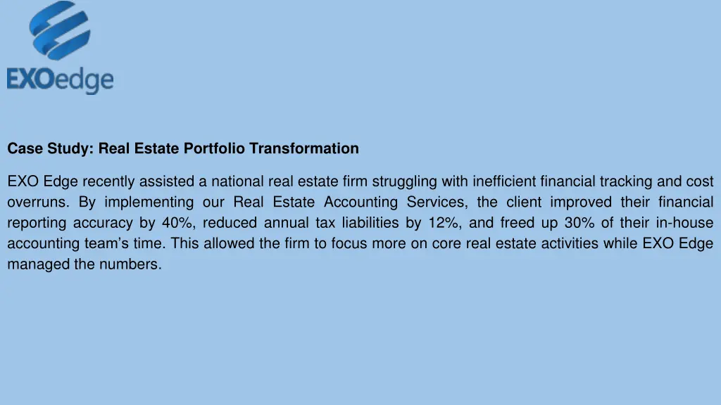 case study real estate portfolio transformation