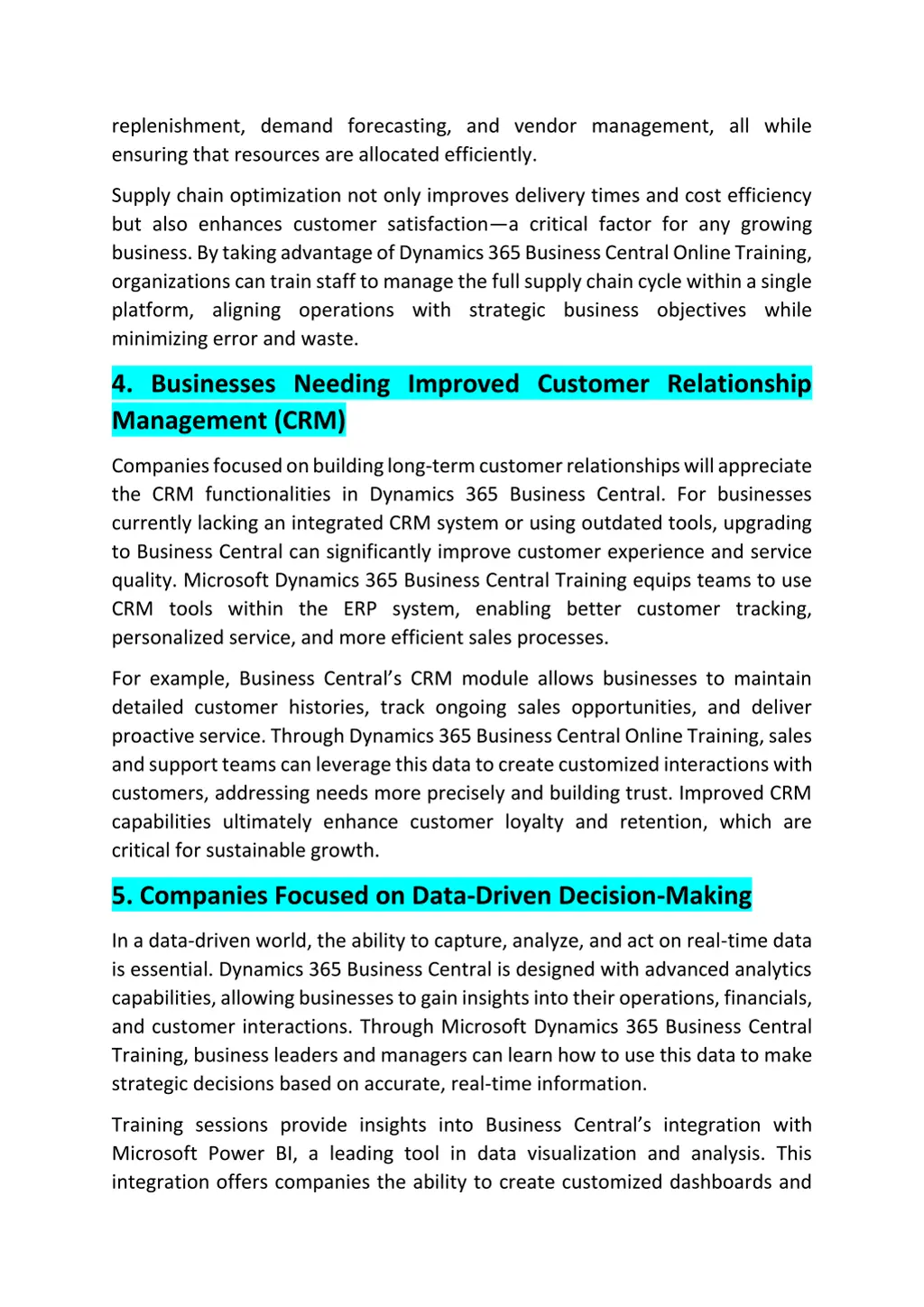 replenishment demand forecasting and vendor