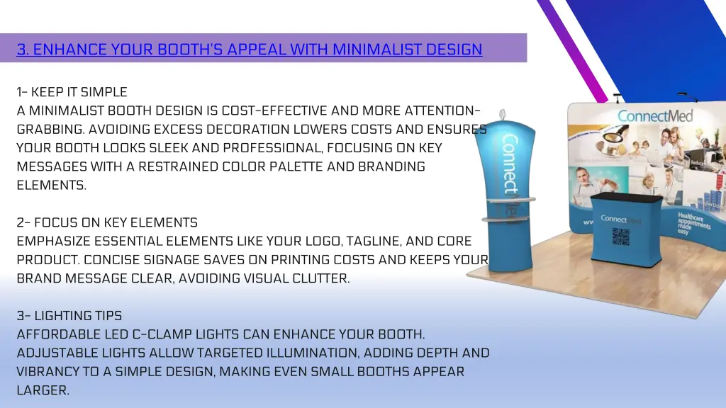 3 enhance your booth s appeal with minimalist