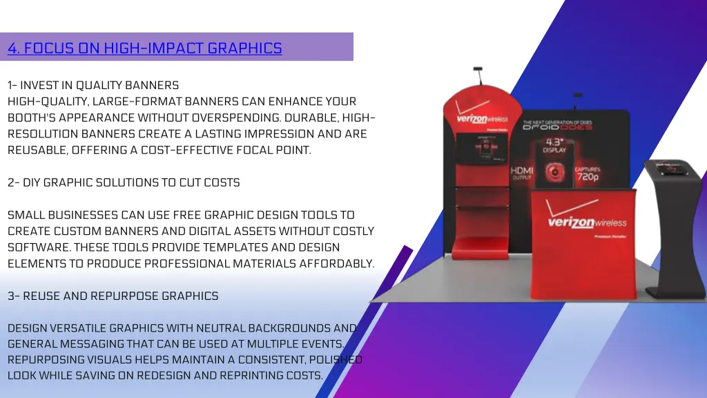 4 focus on high impact graphics