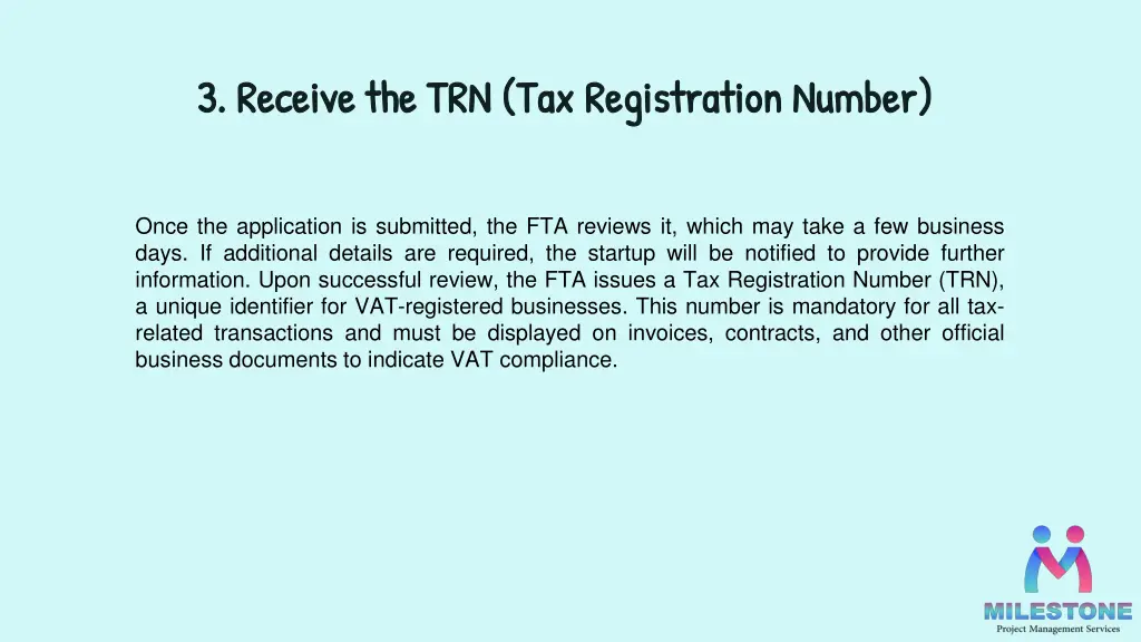 3 receive the trn tax registration number