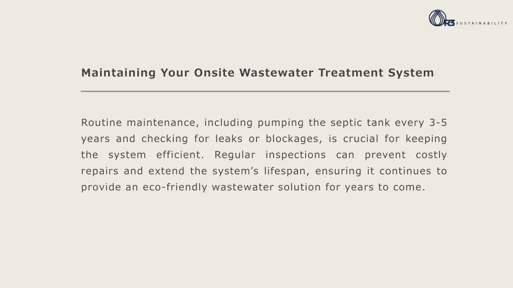 maintaining your onsite wastewater treatment