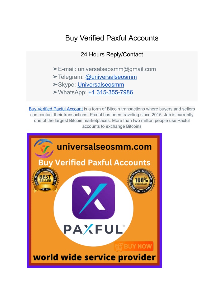 buy verified paxful accounts