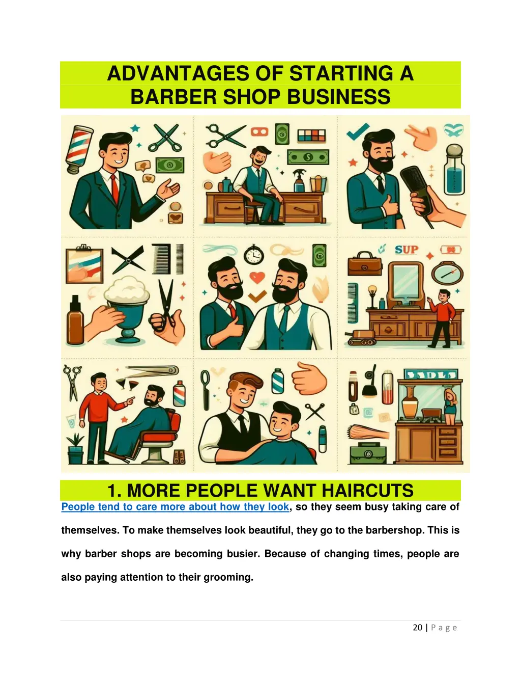 advantages of starting a barber shop business