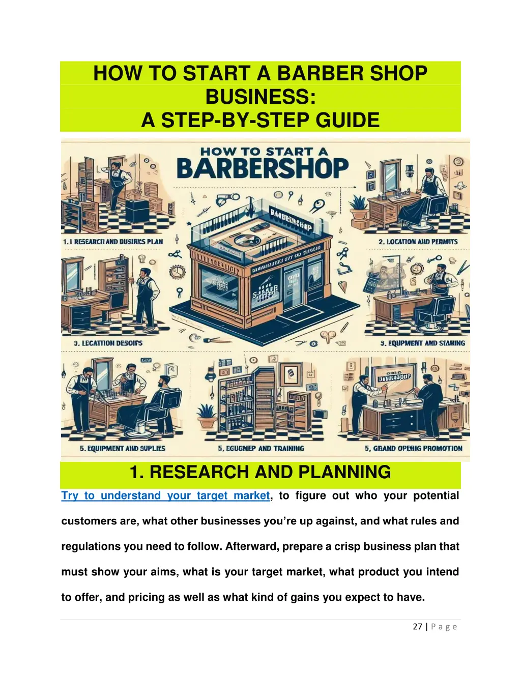 how to start a barber shop business a step