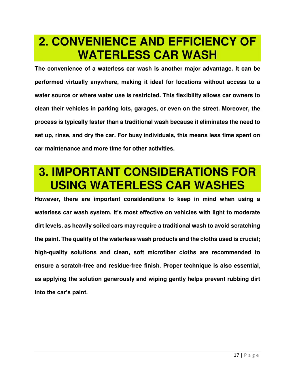 2 convenience and efficiency of waterless car wash