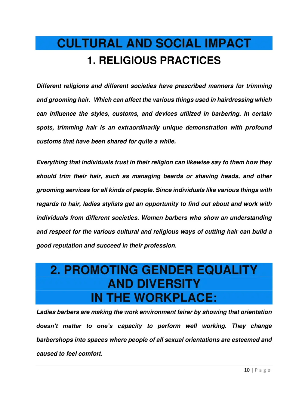 cultural and social impact 1 religious practices