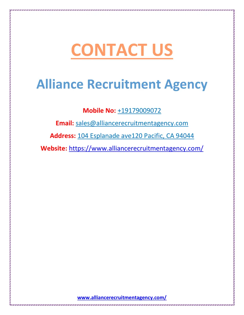 contact us