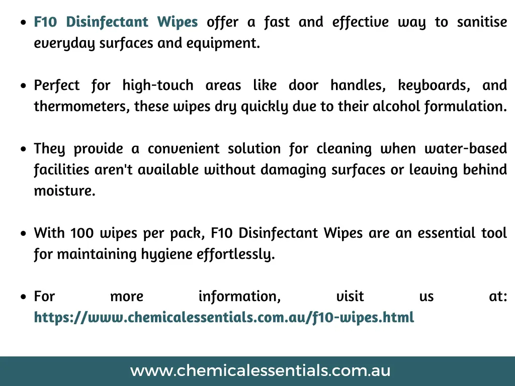 f10 disinfectant wipes offer a fast and effective