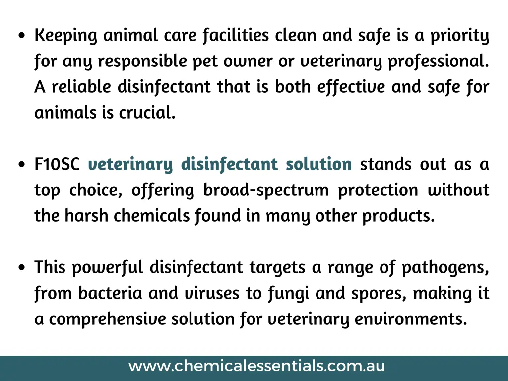 keeping animal care facilities clean and safe