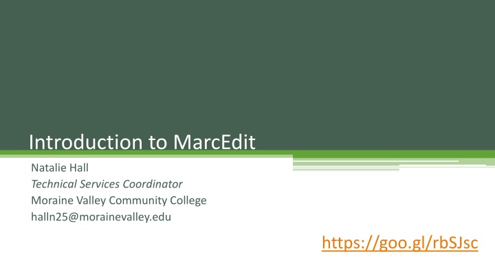 introduction to marcedit