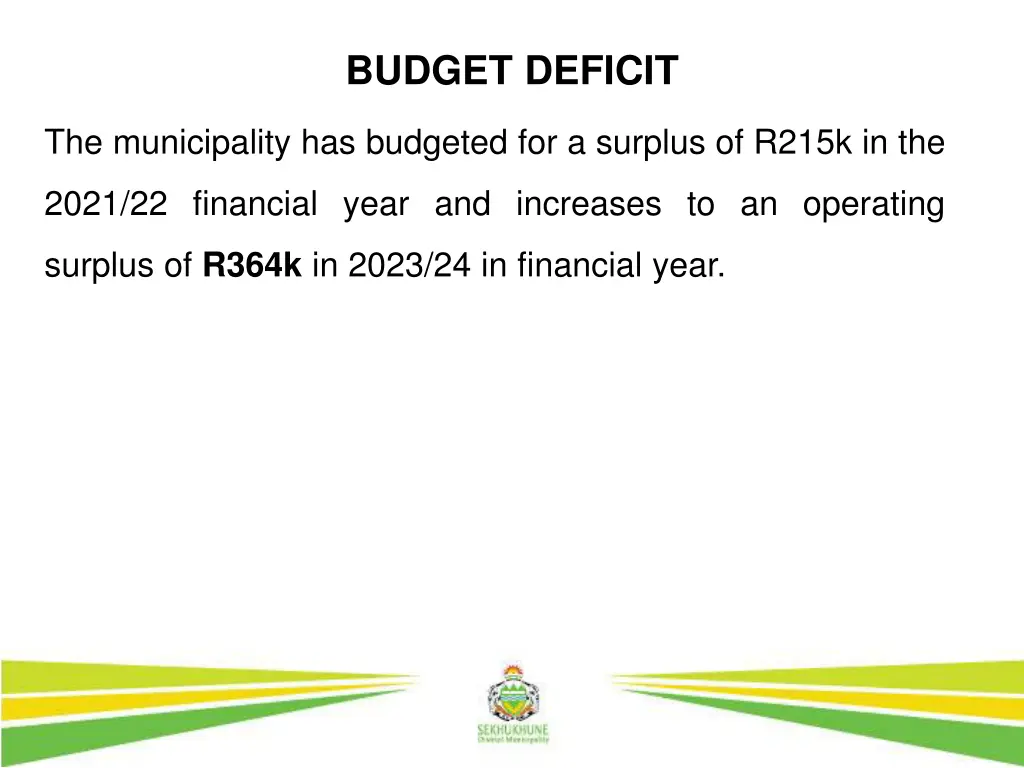 budget deficit