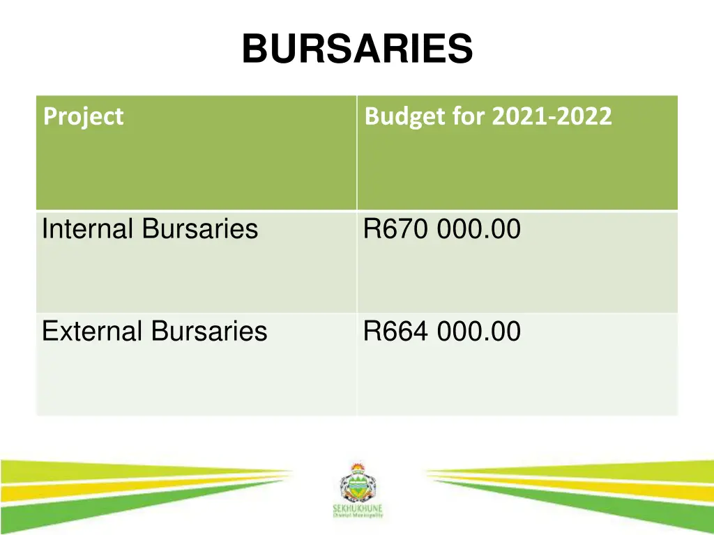 bursaries