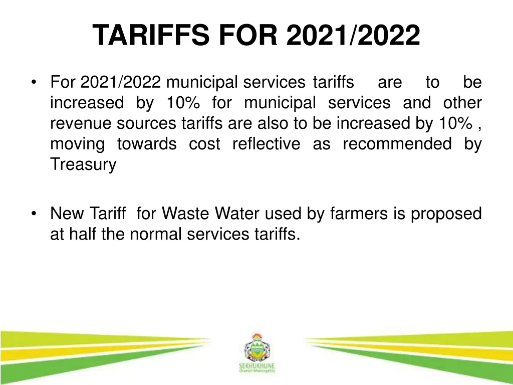 tariffs for 2021 2022