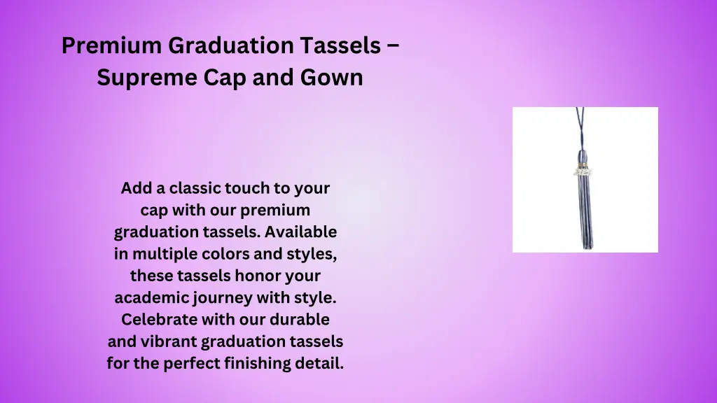 premium graduation tassels supreme cap and gown