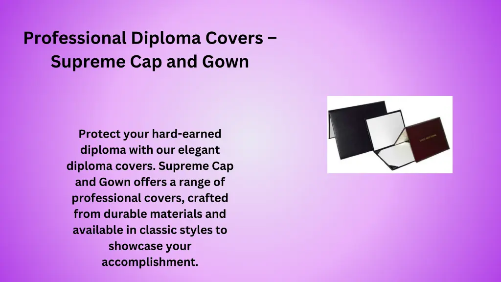 professional diploma covers supreme cap and gown