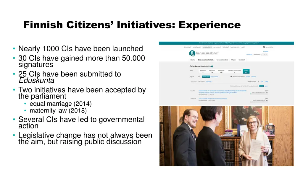 finnish citizens initiatives experience