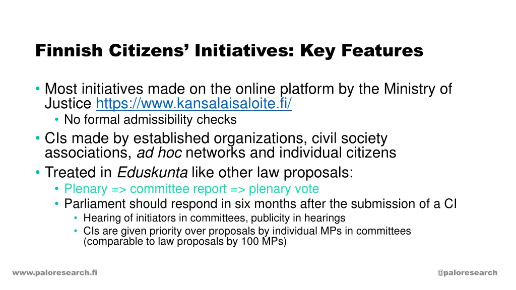 finnish citizens initiatives key features