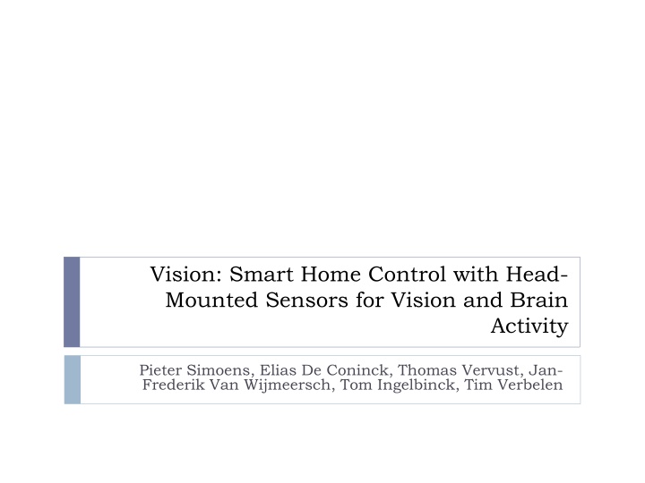 vision smart home control with head mounted