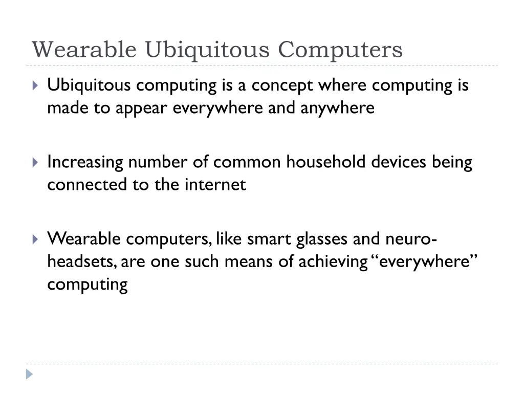 wearable ubiquitous computers