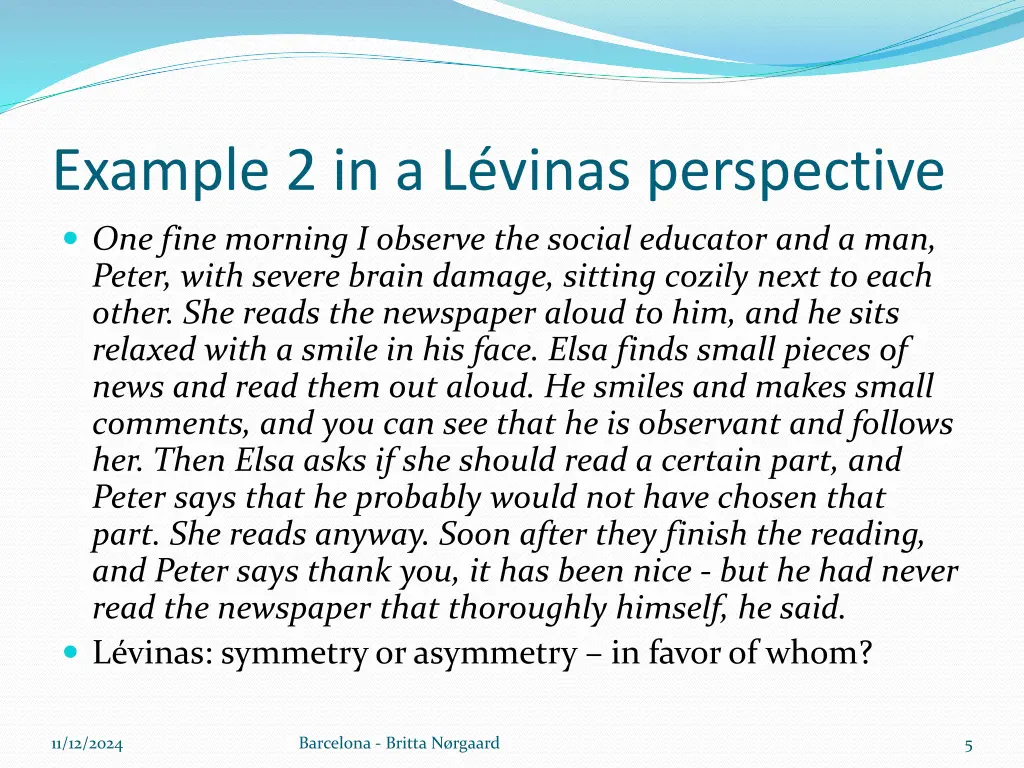 example 2 in a l vinas perspective