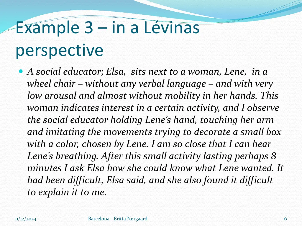 example 3 in a l vinas perspective