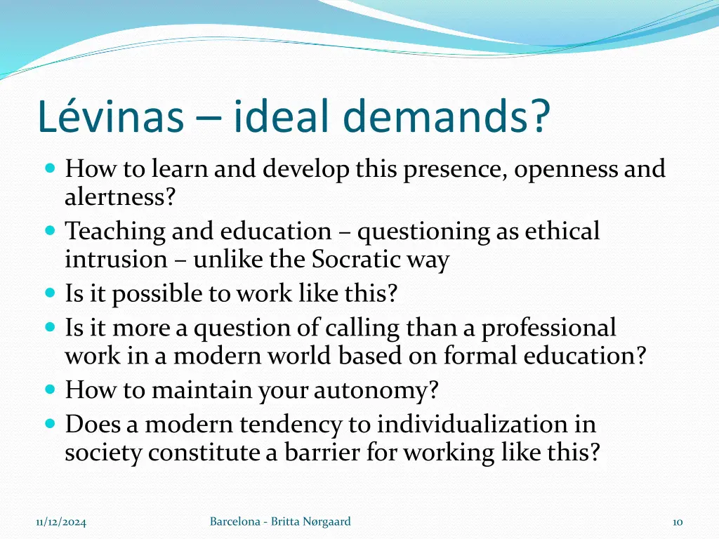 l vinas ideal demands how to learn and develop