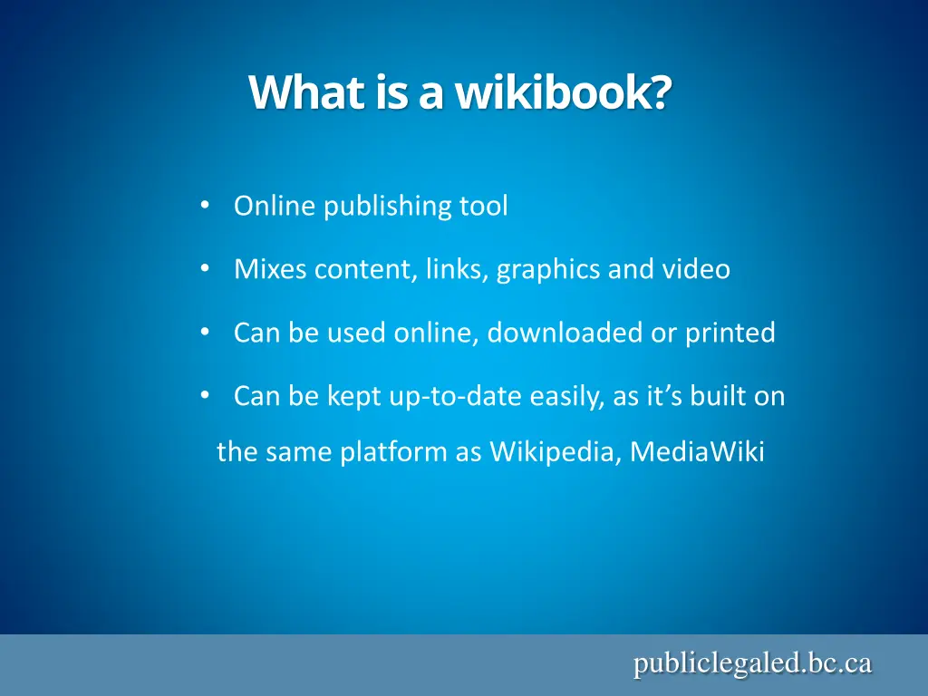 what is a wikibook