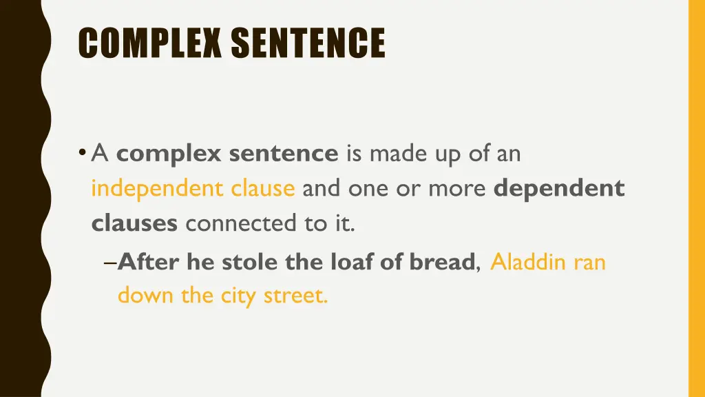 complex sentence