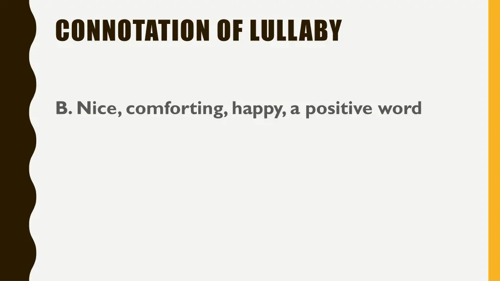 connotation of lullaby 1