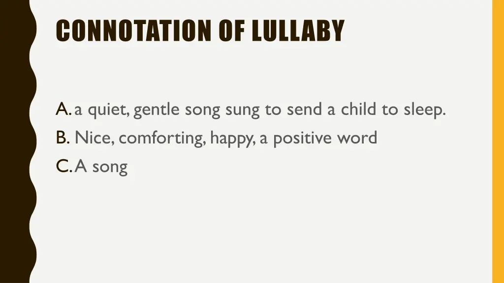 connotation of lullaby