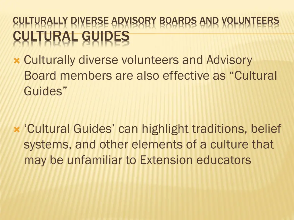 culturally diverse advisory boards and volunteers 1