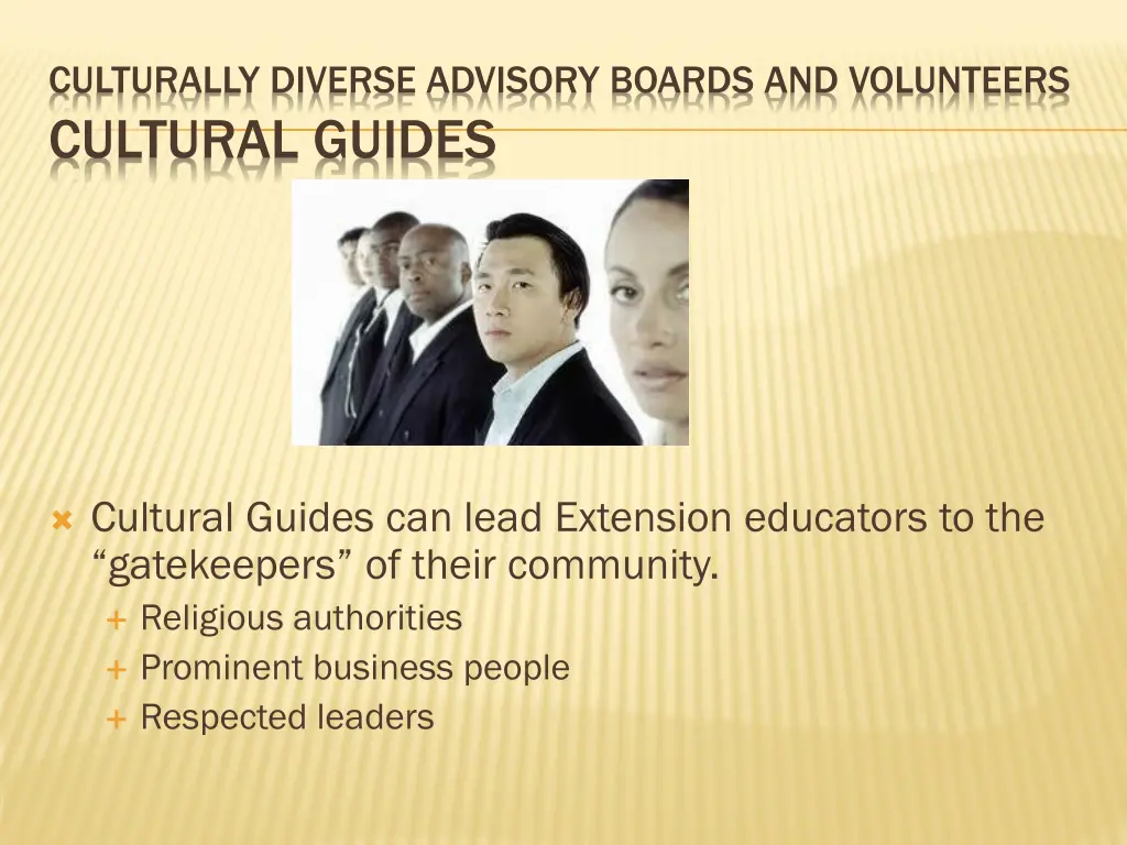 culturally diverse advisory boards and volunteers 2