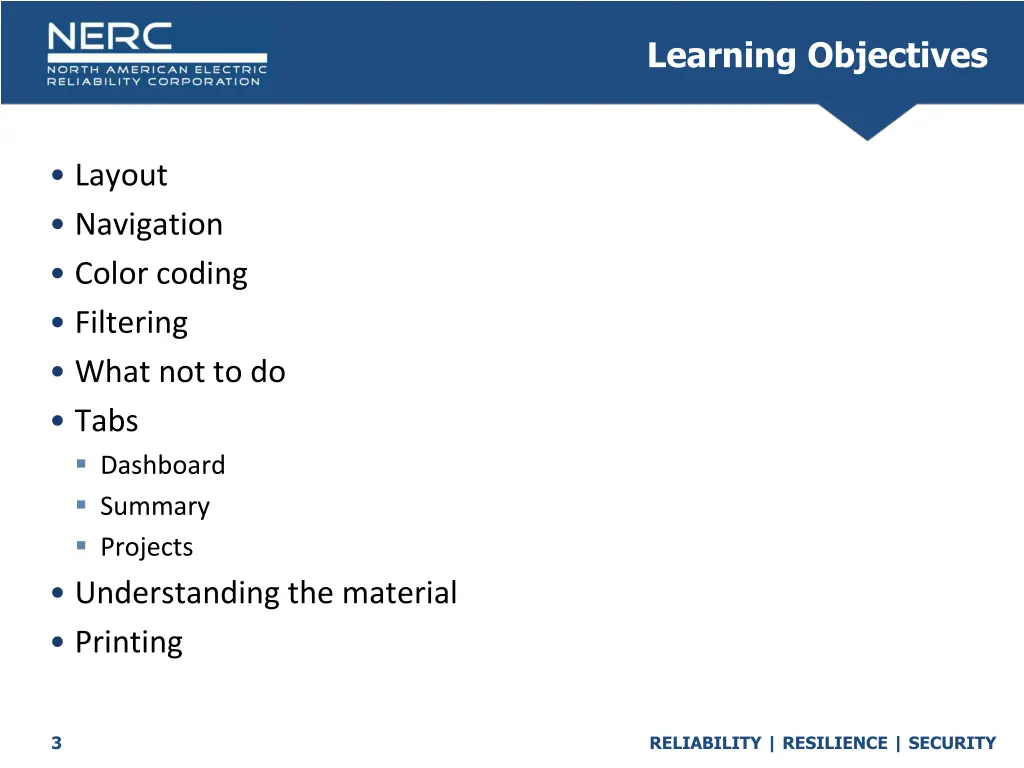 learning objectives