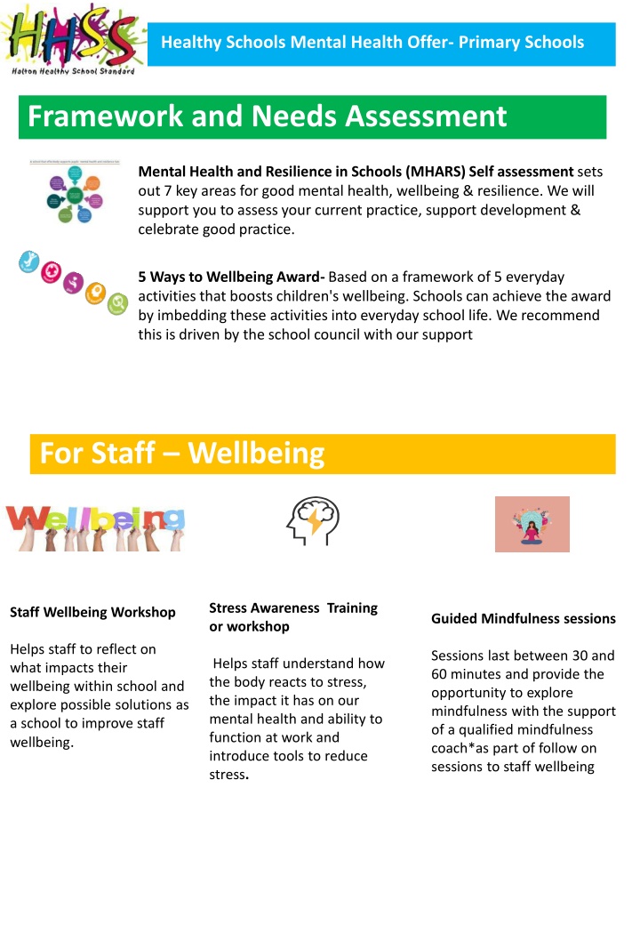 healthy schools mental health offer primary