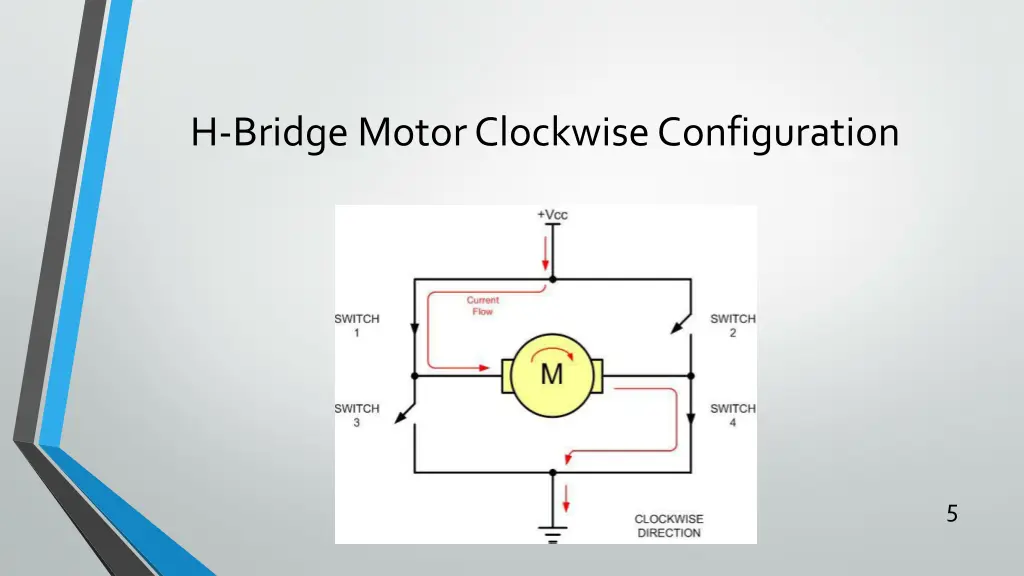 h bridge motor clockwise configuration