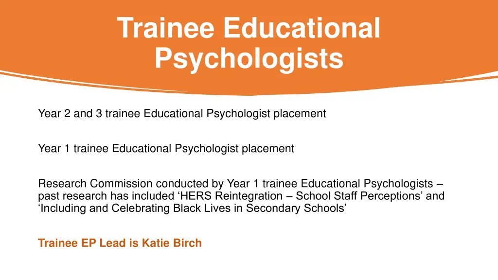 trainee educational psychologists