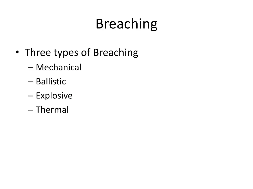 breaching