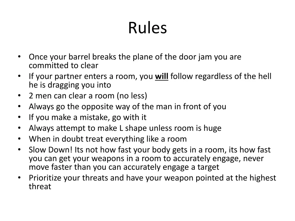 rules