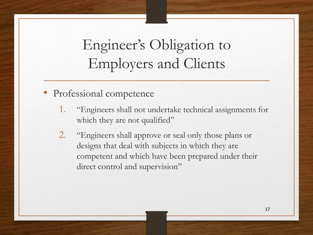 engineer s obligation to employers and clients 1