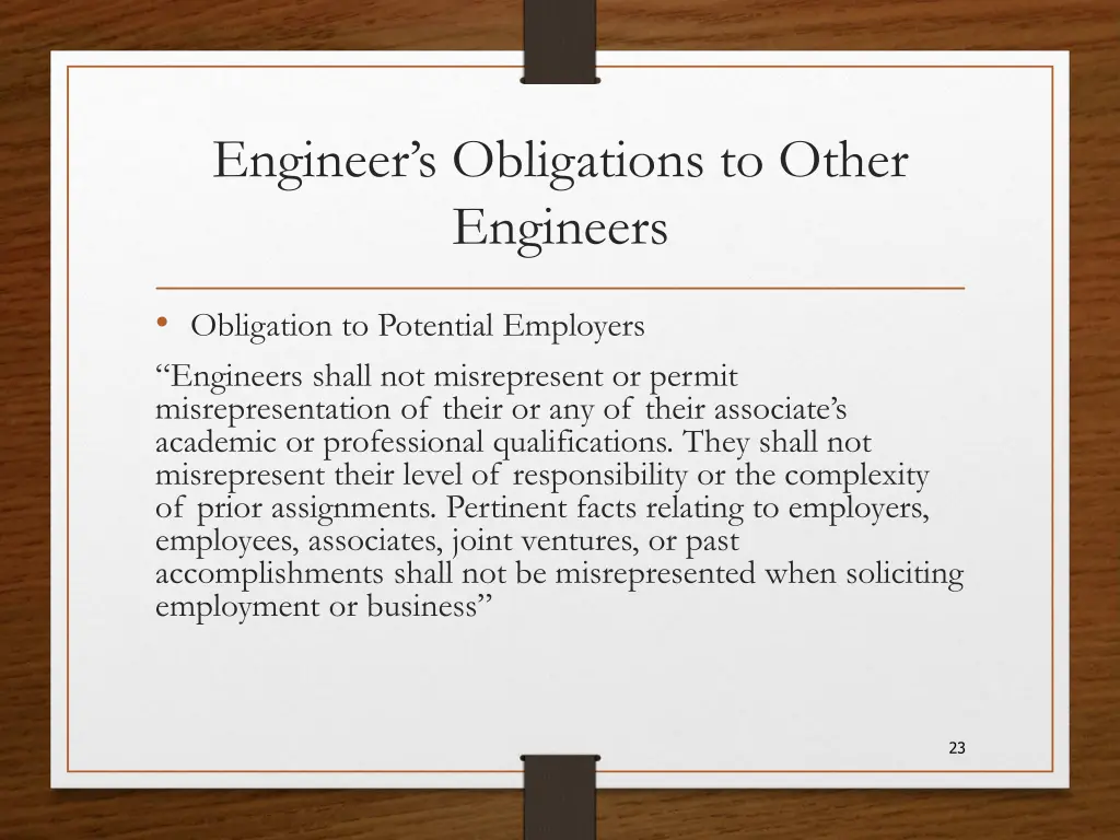 engineer s obligations to other engineers